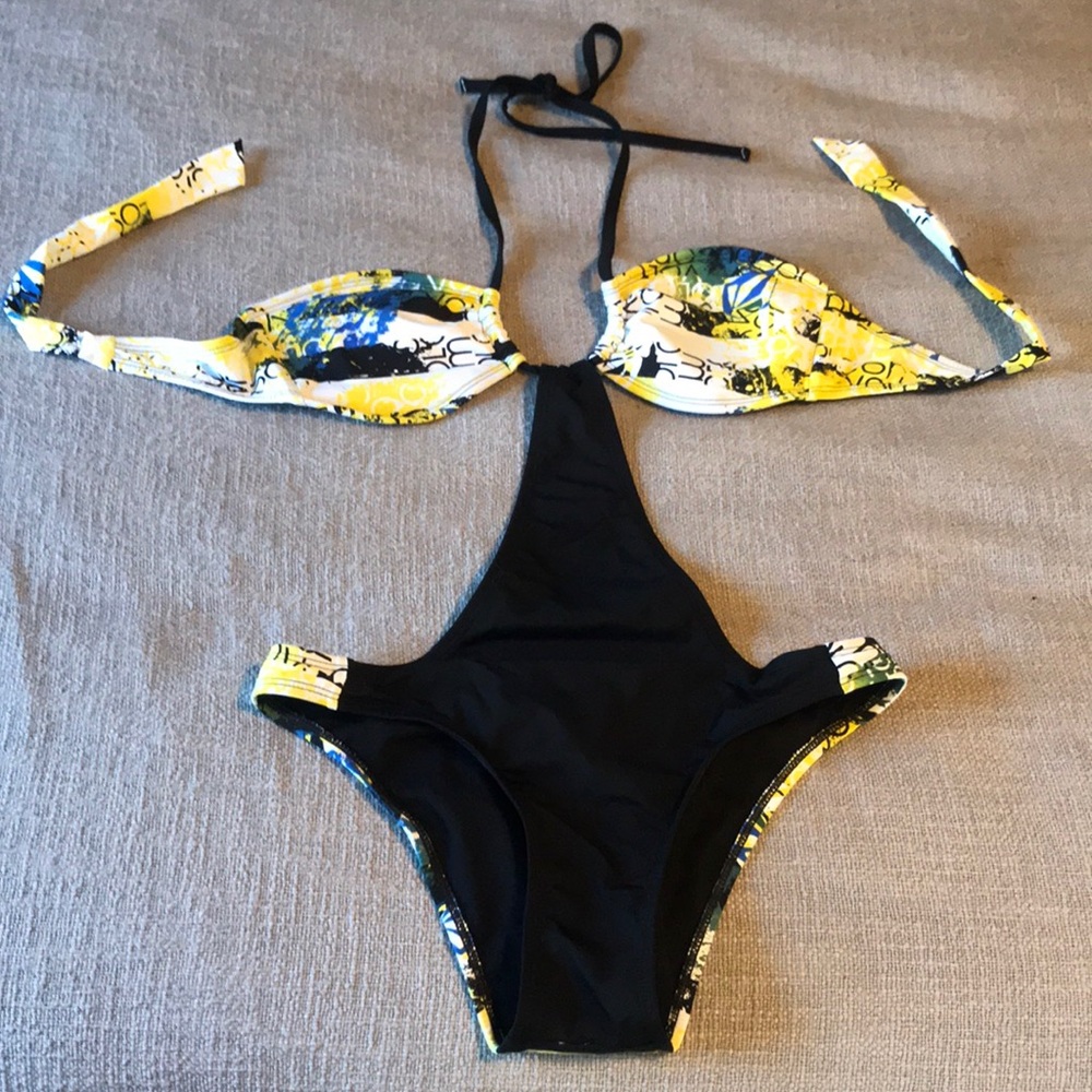 Volcom one piece bathing suit